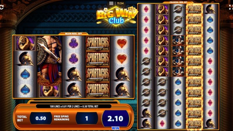 spartacus slot machine big win